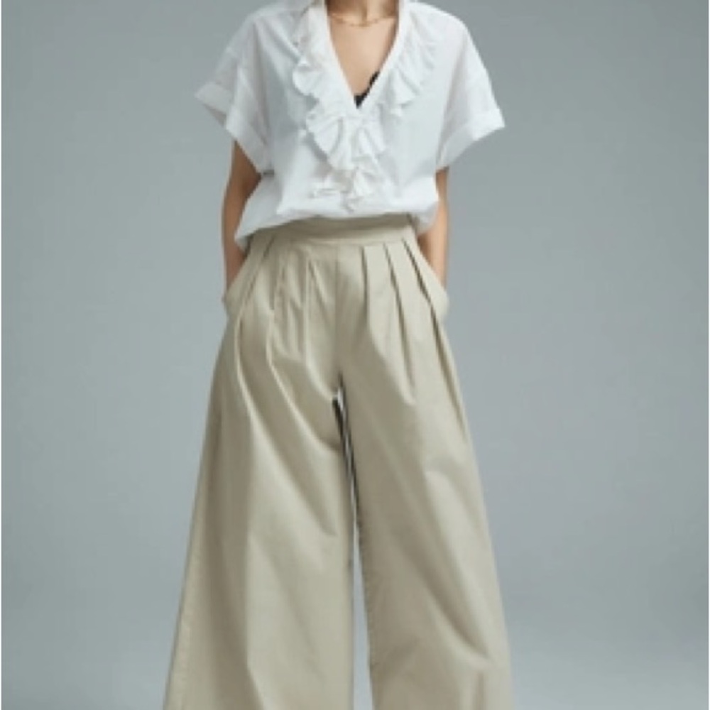 Pilcro Short-Sleeve Reworked Ruffle Blouse